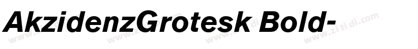 AkzidenzGrotesk Bold字体转换